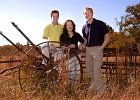 phillips1.JPG  Siblings Jay Phillips, 16, left, Kerie Phillips, 21, center, and Brad Phillips, 24, right, near the family&#39;s home studio in Woodruff Monday afternoon. They have released an album of their gospel music that they recorded at their home studio.