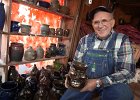 potter2.JPG  Billy Green with some of his pottery at his home in Lyman Friday. Some of his pottery is on display at the S.C. State Museum.