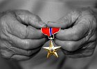 Bob Lebrun  Robert Lebrun holds his Bronze Star medal at his home in Chesnee Wednesday, which he recently received 57 years after his service in the Army during WWII. The 78-year-old Lebrun received his nine medals of heroism last week.